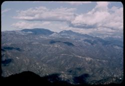 From a NE shoulder of Mt. Wilson view is NE into the San Gabriels