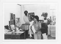 Unidentified man and woman in BFHFI office