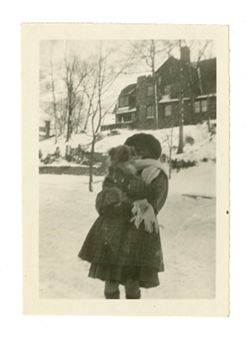 Jane Howard holding dog