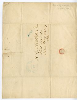 Hughs, Jerh., Baltimore to N. G. Nettleton, New Harmony., 1843 Aug. 23