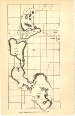 Map of James Lake, Steuben County, Ind.