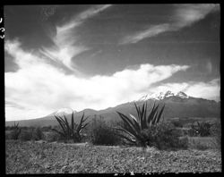 Ixtaccihuatl and Popocatepetl from road to Cholula
