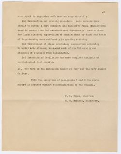 Report of the University Council to the Faculty, 03 May 1932