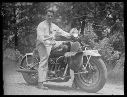 Grant Rogers on motorcycle