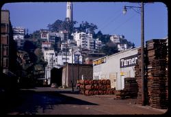 Telegraph Hill from the Embarcadero. San Francisco.