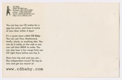 Correspondence from Ron C. Lewis about CDs submitted for Black Grooves, December 14, 2006