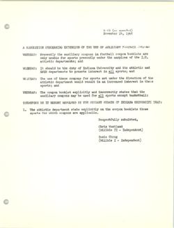 R-29 Resolution Concerning Extension of the Use of Auxiliary Football Coupons, 14 November 1968