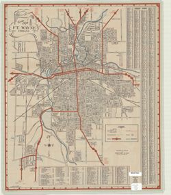 Guide map Ft. Wayne Indiana (front)