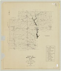 Drainage map, White County, Indiana