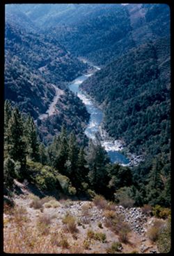 EK C1 View southward down into Feather river canyon a few miles above Big Bend, in Butte county. California.