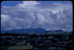 Clouds above Marin seen from 100 Broderick San Fransisco