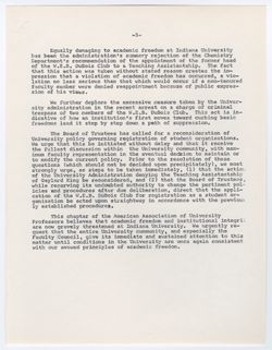 04: Statement from A.A.U.P. on the W.E.B Dubois Club Situation, 29 September 1966
