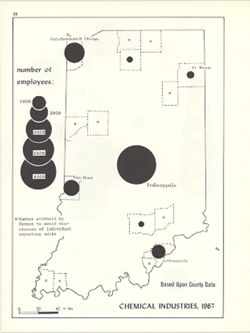 Number of employees, chemical industries, 1967