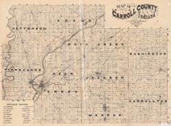 Map of Carroll County Indiana