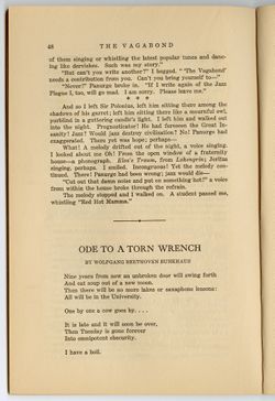 "Ode to a Torn Wrench," [Verse], Wolfgang Beethoven Bunkhaus