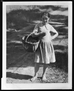 Irene Bohall with basket