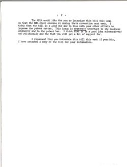 Memo from Joe to Senator re Proposed patent bill, July 31, 1979