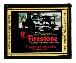 Firestone tires, Clyde Harvey & Son, Hillsdale, N. Y.