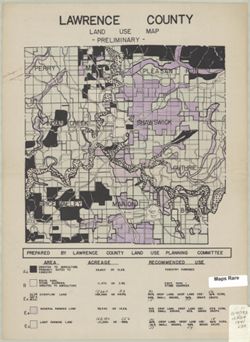 Lawrence County [Indiana] land use map : preliminary
