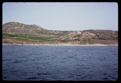 View of Delos from tender greece