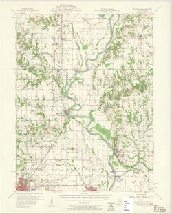Hutsonville quadrangle, Illinois-Indiana : 15 minute series (topographic) [1957 printing with vegetation]