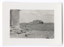 Item 0824. Long shot of the Nunnery, with corner of unidentified building in left foreground.