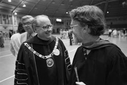 President John Ryan at IU South Bend Commencement, 1976