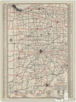 Rand McNally special auto road map of Indiana