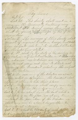Indiana University Adelphian Society minutes and by-laws, 1858-1859, C260