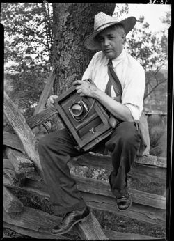 Hohenberger and camera at Snodgrass home