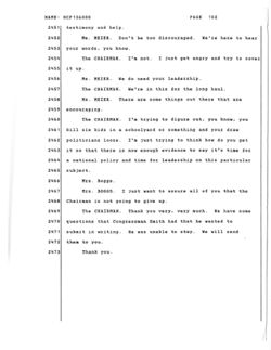 8 drafts and 1 transcript of testimony, 1989