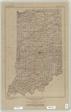 Topographic map of Indiana