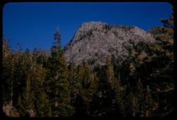 View east through Sonora Pass a few miles west of summit. Tuolumne Co. - California.