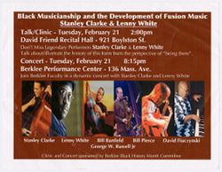 Black Musicianship and the Development of Fusion Music, February 21, 2006