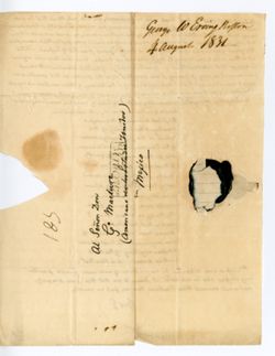 Erving, G[eorge] E., Boston. To William Maclure, (Americano de los Estados Unidos) en Mexico., 1831 Aug. 4