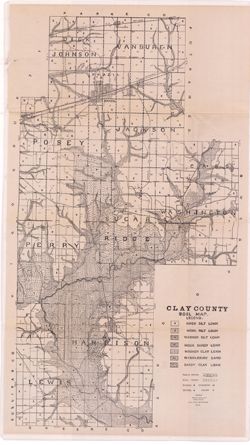 Clay County soil map