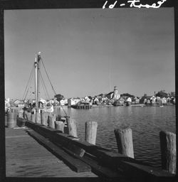 Provincetown harbor, town in background