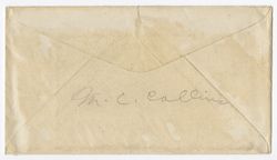 Envelope 78: Miss Collins, 1/15/13, re: Sitting Bull and Ghost Dance, etc.