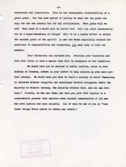 "Butler Commencement." -Butler University. June 11, 1951