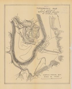Topographic map of a portion of White River Valley at Shoals, Ind.