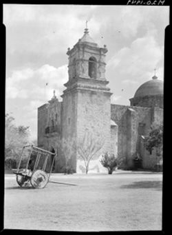 San Jose mission with cart