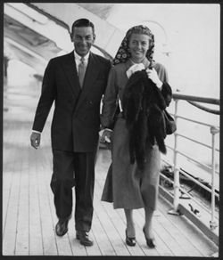 Hoagy and Ruth Carmichael on the Queen Mary.