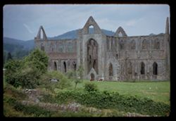 Tintern Abbey seen from moving coach