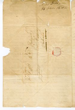 A[chilles] FRETAGEOT, Georgetown, [Kentucky]. To M[arie] D. FRETAGEOT, New Harmony., 1830 Oct. 24