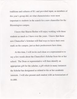 Chancellor’s Scholars, 17 Apr 2001