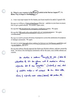 September 7, 2004 SSCI Hearing - Proposed Questions and Answers