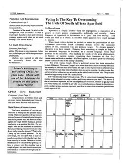 Newsletter, 1986-1994