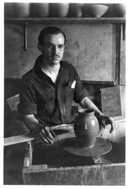 Karl Martz at potter's wheel