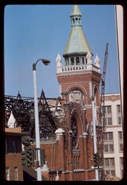 Remains of Saint Mary's Cathedral after disastrous fire. San Francisco.