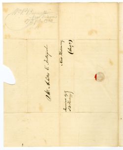 Bennett W[illia]m P[enn], New Orleans. To Achilles E[mery] Fretageot, New Harmony, Indiana, Favoured by S.W. Kellogg., 1836 Feb. 17